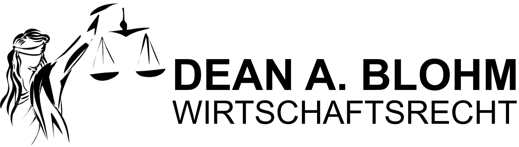 Seitenlogo, stilisierte Justitia mit gehobener Handwaage